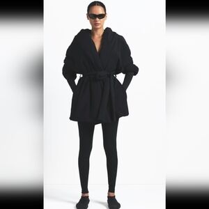 NikeSKIMS | Woven Nylon Wrap Coat | Obsidian | Medium| NWOT